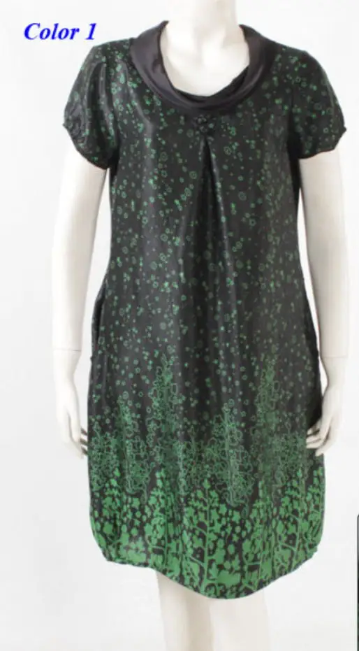 

100% gambiered Guangzhou silk casual dots dress,pure silk round cowl collar short-sleeve summer dresses,with gift mask