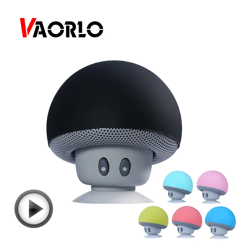 VAORLO портативный мини Гриб беспроводной Bluetooth динамик водостойкая присоска кронштейн динамик s стерео сабвуфер Hands Free с микрофоном