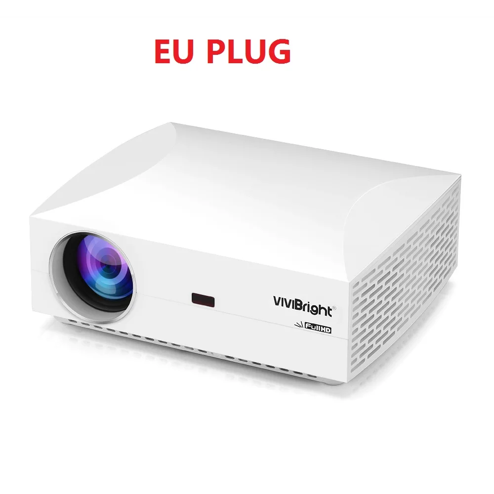 White EU Plug VIVIBRIGHT F30 ЖК-проектор домашний развлекательный коммерческий FHD 1920x1080 P 4200 люмен - Цвет: White EU Plug