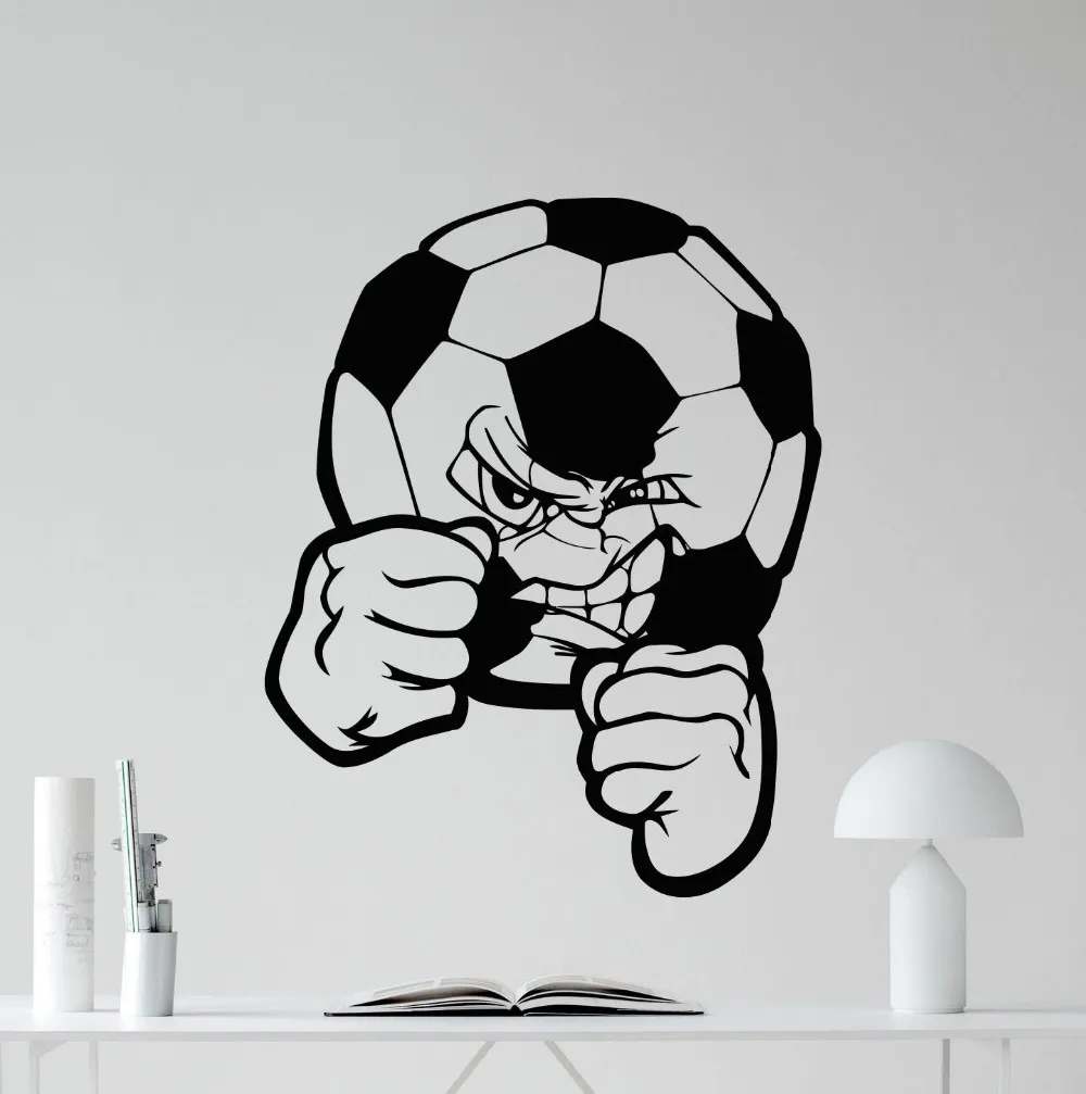 

Free shipping Soccer Ball Wall Decal Football Ball Vinyl Sticker Sport Home Decor Wall Decor Wall Art Kids Boy Room Wall Sticker