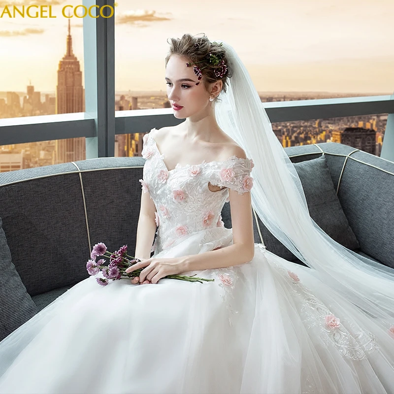 Vestidos De Noiva 2019 элегантное ТРАПЕЦИЕВИДНОЕ свадебное платье без бретелек с