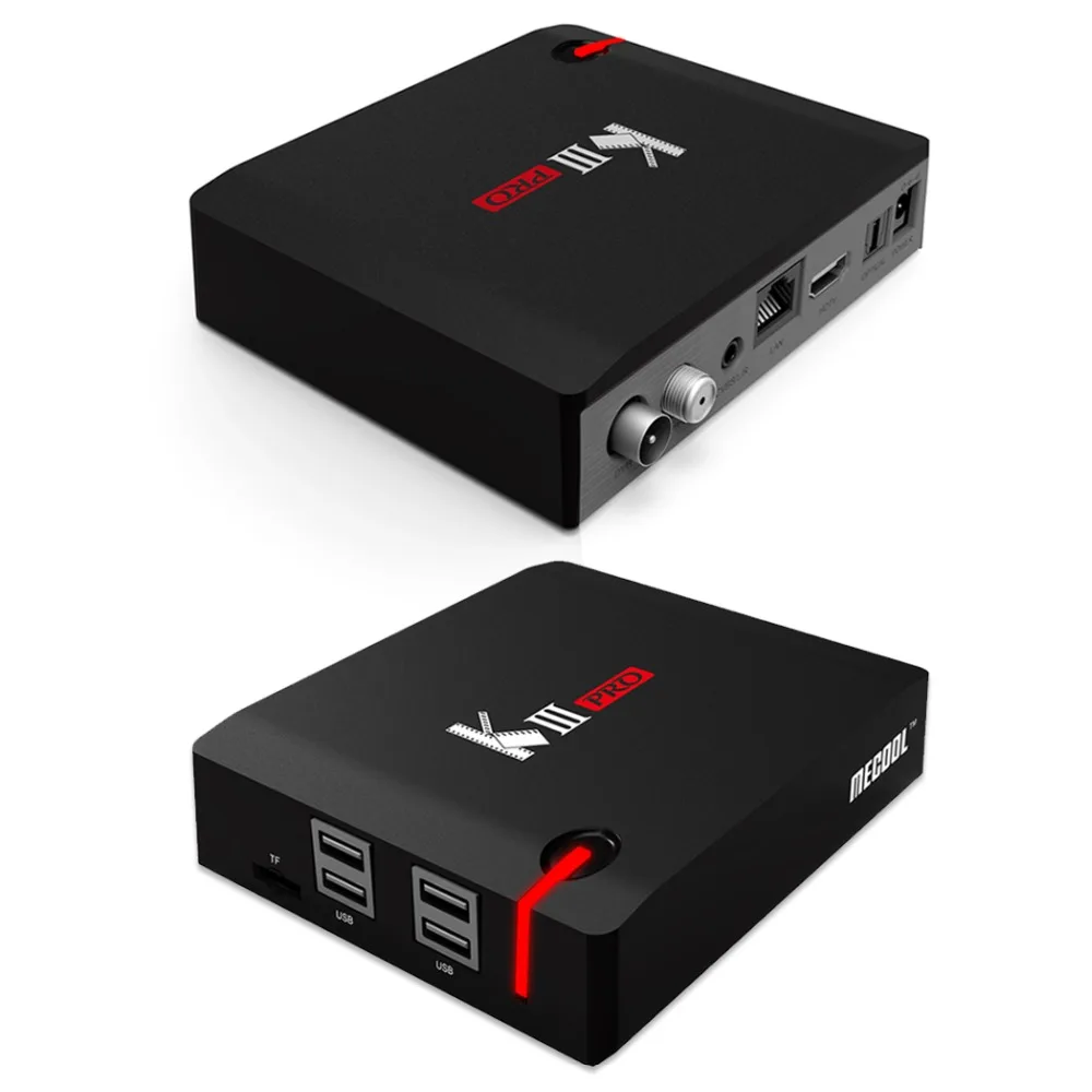 Mecool Android 7,1 ТВ приставка KIII PRO приставка 4K WiFi 2,4G/5G 3GB 16GB DVB-S2/T2/C Декодер Amlogic BT 4,0 Поддержка Clines IP tv