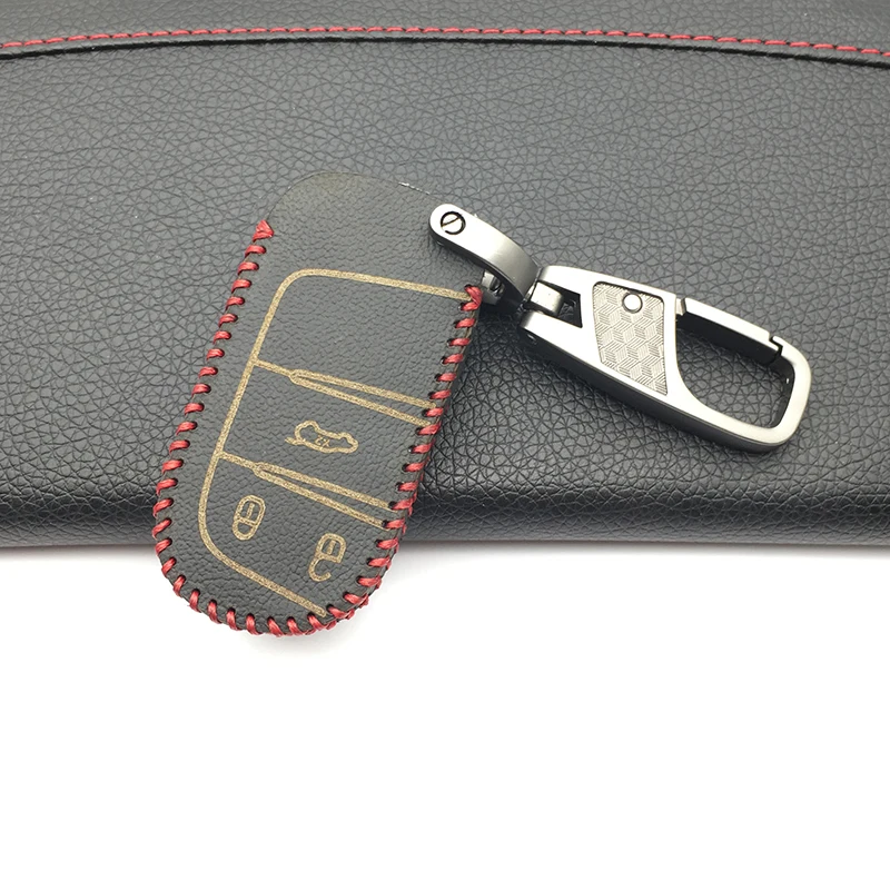 Модный стильный кожаный чехол для ключей Fiat Jeep Grand Cherokee Compass Patriot Dodge Journey Chrysler 300C