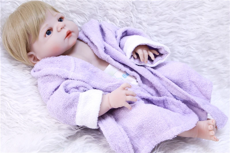 22 &quot55 см полная силиконовая кукла Reborn Baby Doll игрушка коллекционные куклы