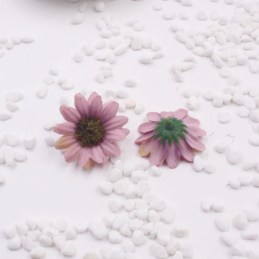 

100pcs/bag artificial flowers silk flowers mixcolor Daisy Flower Heads Wedding car Decor DIY fake flowers flores artificiales