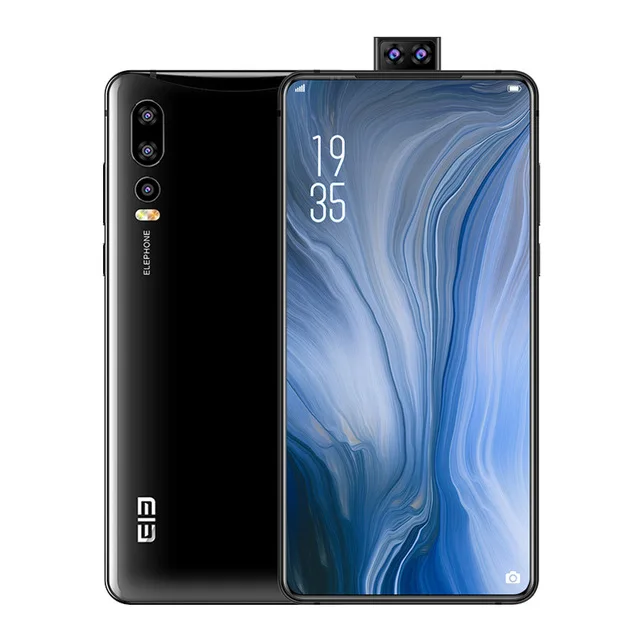 Black Elephone U2 16MP всплывающая камера 6 ГБ+ 128G мобильный телефон 6,2" FHD+ экран Android 9,0 MT6771T Octa CoreFace ID 4G LTE смартфон - Цвет: Black