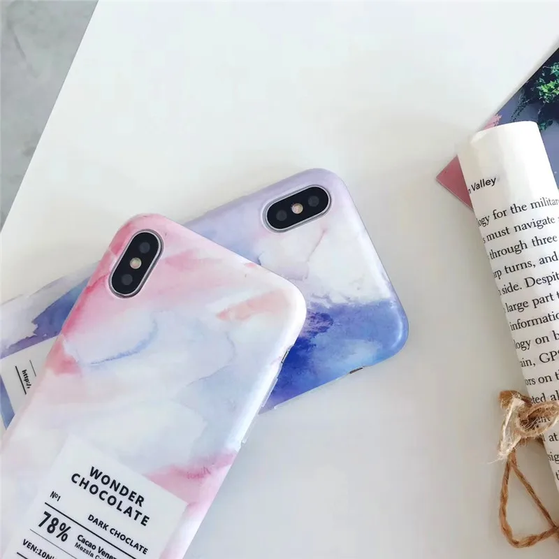 LUDI художественный мраморный чехол для телефона s iphone X 7 7Plus 6 6splus 8 8Plus простая