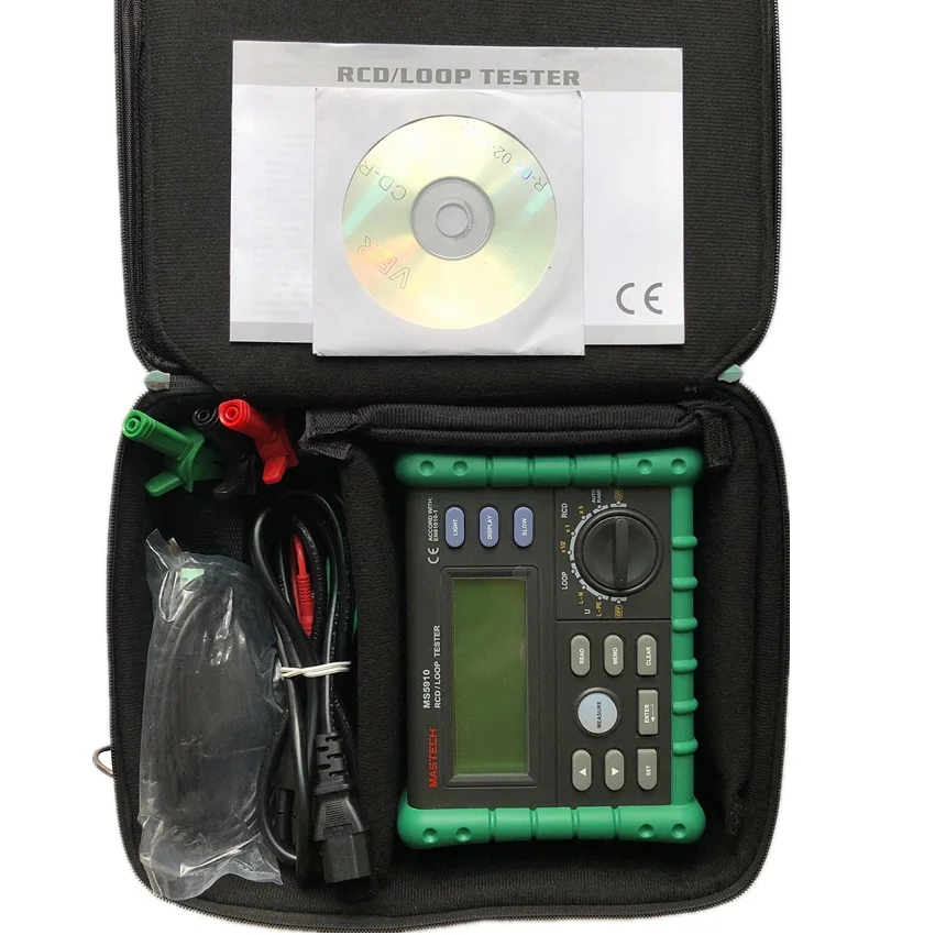 MASTECH MS5910 GFCI тестер цепи отключения тока/времени тестирование RCD петли