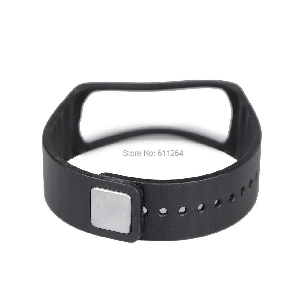 Минимальный заказ 1 шт. цветной сменный резиновый браслет для samsung gear Fit R350 смарт-браслет ремешок часы с металлическими застежками