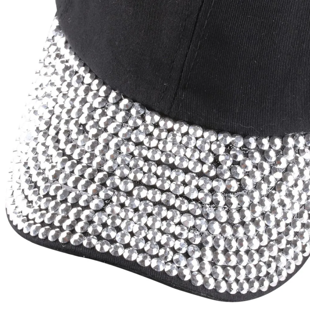 Модная бейсбольная кепка для мужчин и женщин блестящие стразы Кепка унисекс Snapback