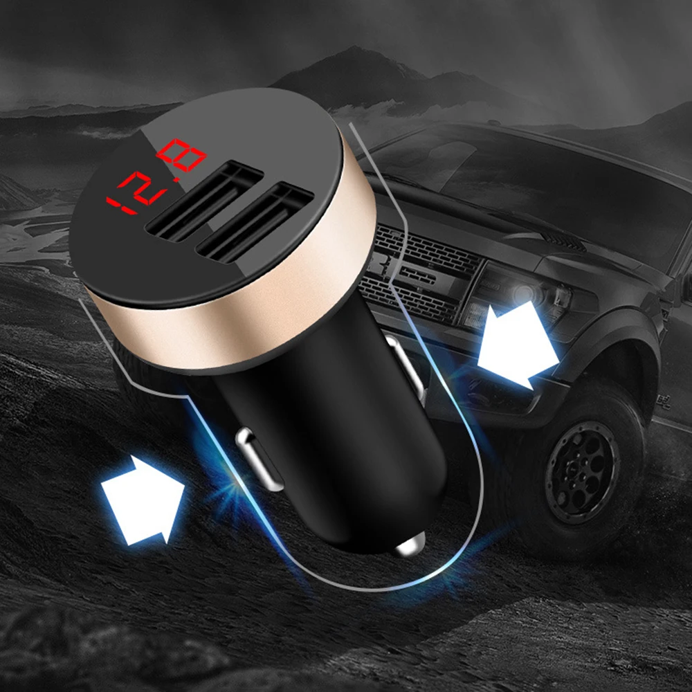 Автомобильное зарядное устройство 5 V/3.1A Быстрая зарядка двойной USB 2 порта