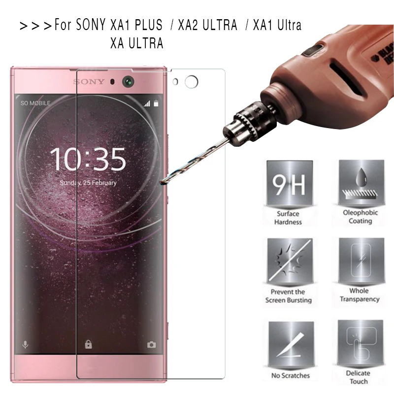Для защиты от солнца стеклянная пленка для Sony Xperia XA1 XA2 плюс ультра XA G3421 G3423 H3213 H3223