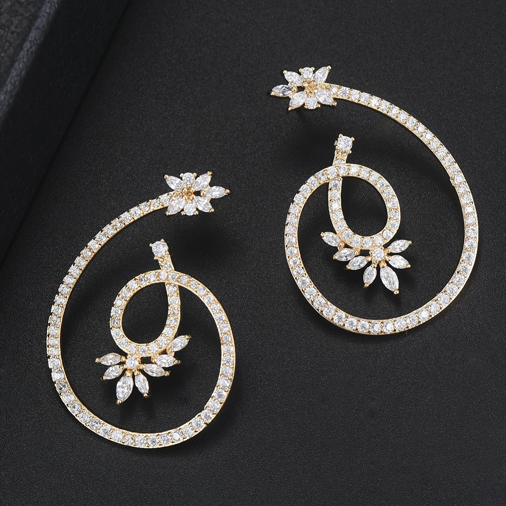 Женские свадебные серьги SISCATHY новые модные гвоздики в богемном стиле с фианитом