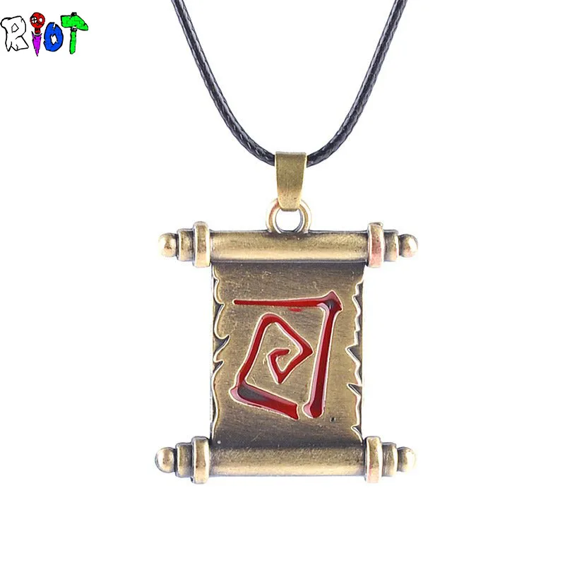 Онлайн игра Dota2 Передача Рулон рукав кожаная цепочка Ожерелье Логотип для женщин