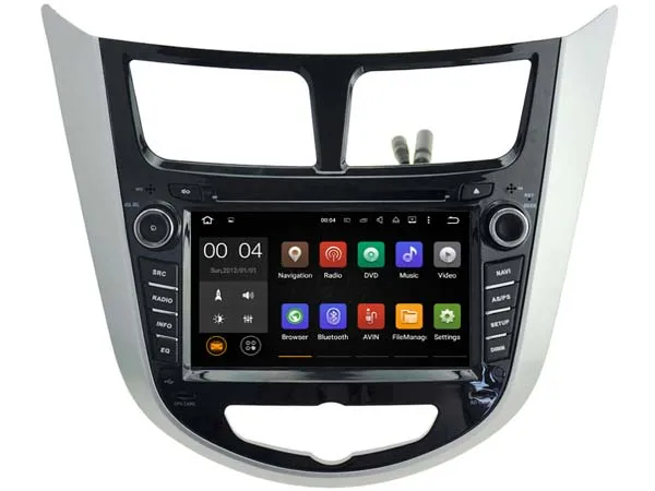 Android 7.1 Car Audio dvd-плеер GPS для Hyundai Verna/Accent/Solaris мультимедиа навигация головное