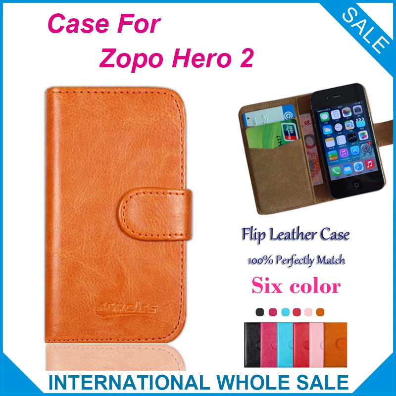 Лидер продаж! 2017 Zopo Hero 2 Чехол 6 цветов высококачественный кожаный эксклюзивный
