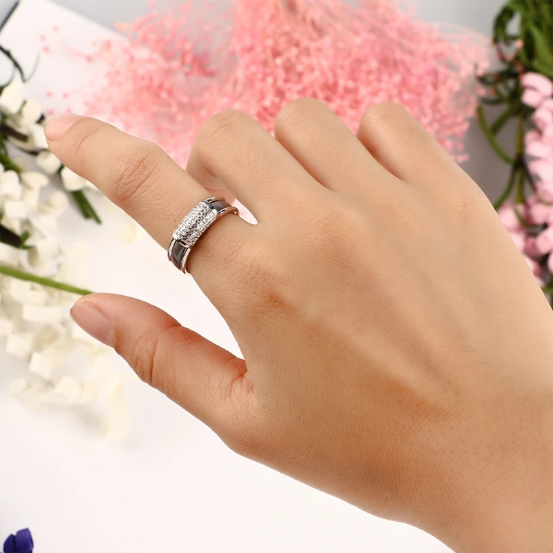 Модные роскошные женские обручальные кольца 2 шт./компл. ювелирные изделия серого