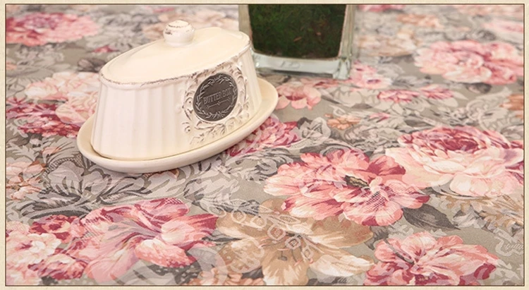 Vezon Роскошная Высококачественная жаккарда из хлопка Цветочная кружевная скатерть элегантные европейские