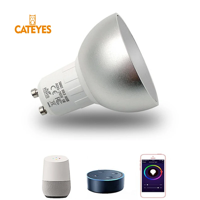 Cateyes потолочный светодиодный светильник RGBW лампа GU10 5 Вт WiFi умное приложение