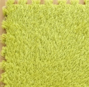 Green 30x30 см EVA пена DIY коврик-пазл ворсинки длинные ворсинки мохнатый ковер плюшевый мягкий коврик для игр для маленьких детей 1 штука - Цвет: Green