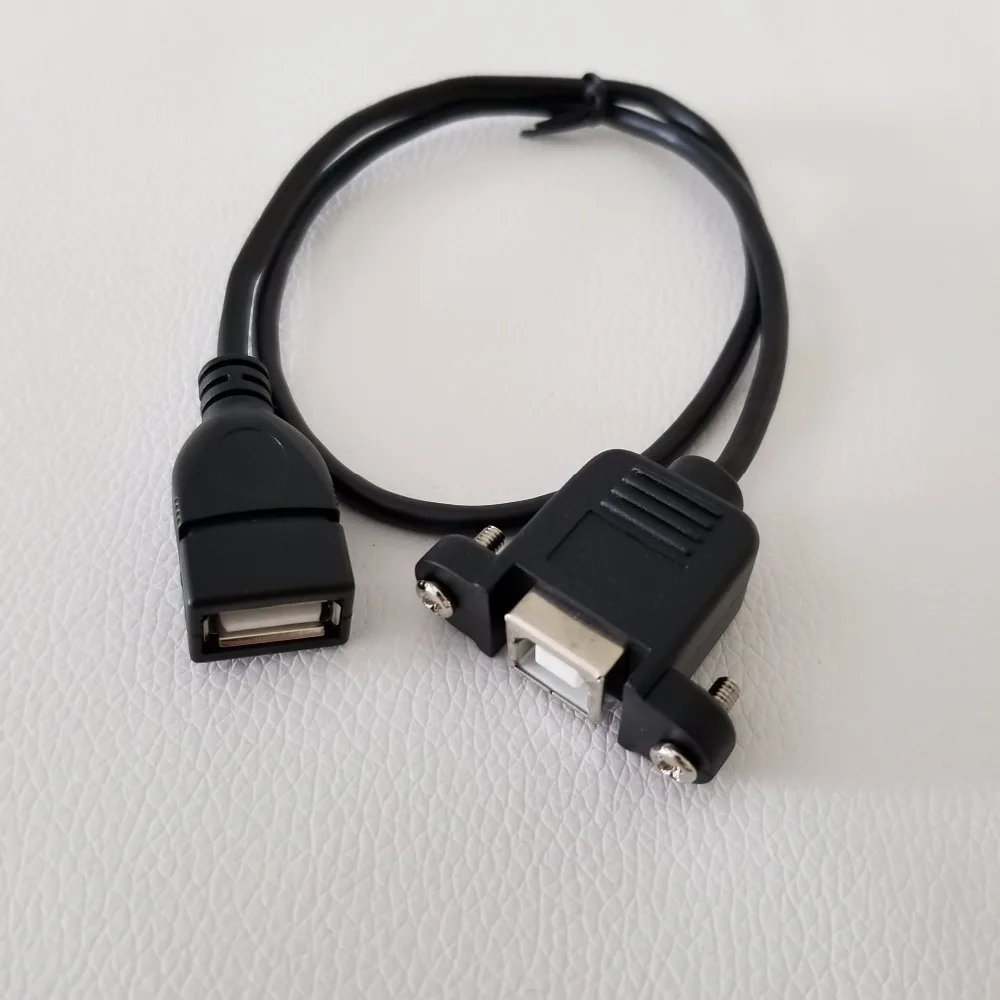 10 шт./лот USB Женский Кабель Удлинитель с винтами монтажный кабель черный 50 см| |