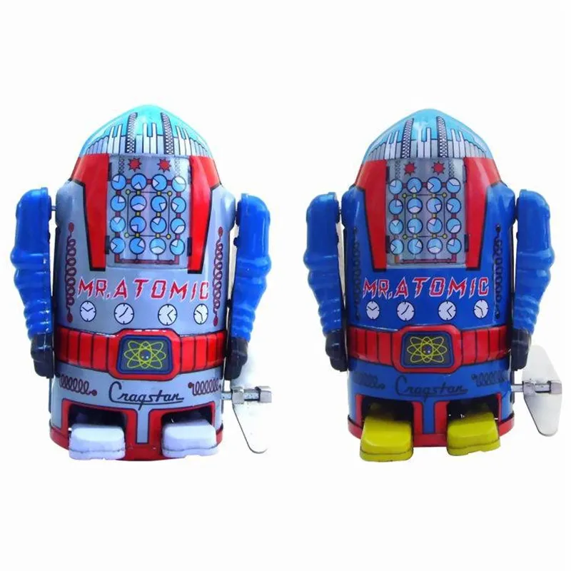 Vintage Space Robot Collection Tin toys Classic Clockwork Wind Up Mechanical robot Toys For Adult Kids Collectible Gift | Игрушки и