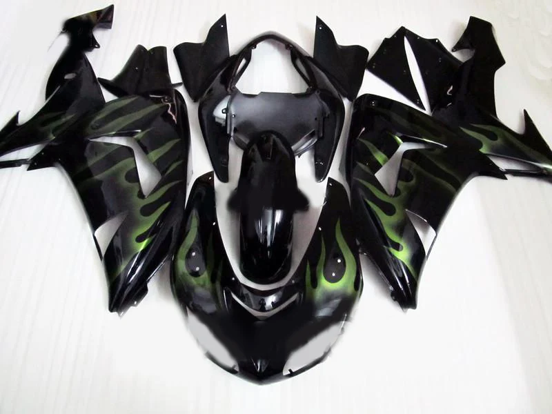 Комплект обтекателей для мотоцикла на заказ KAWASAKI Ninja ZX10R 06 07 ZX 10R 2006 2007 ABS черный