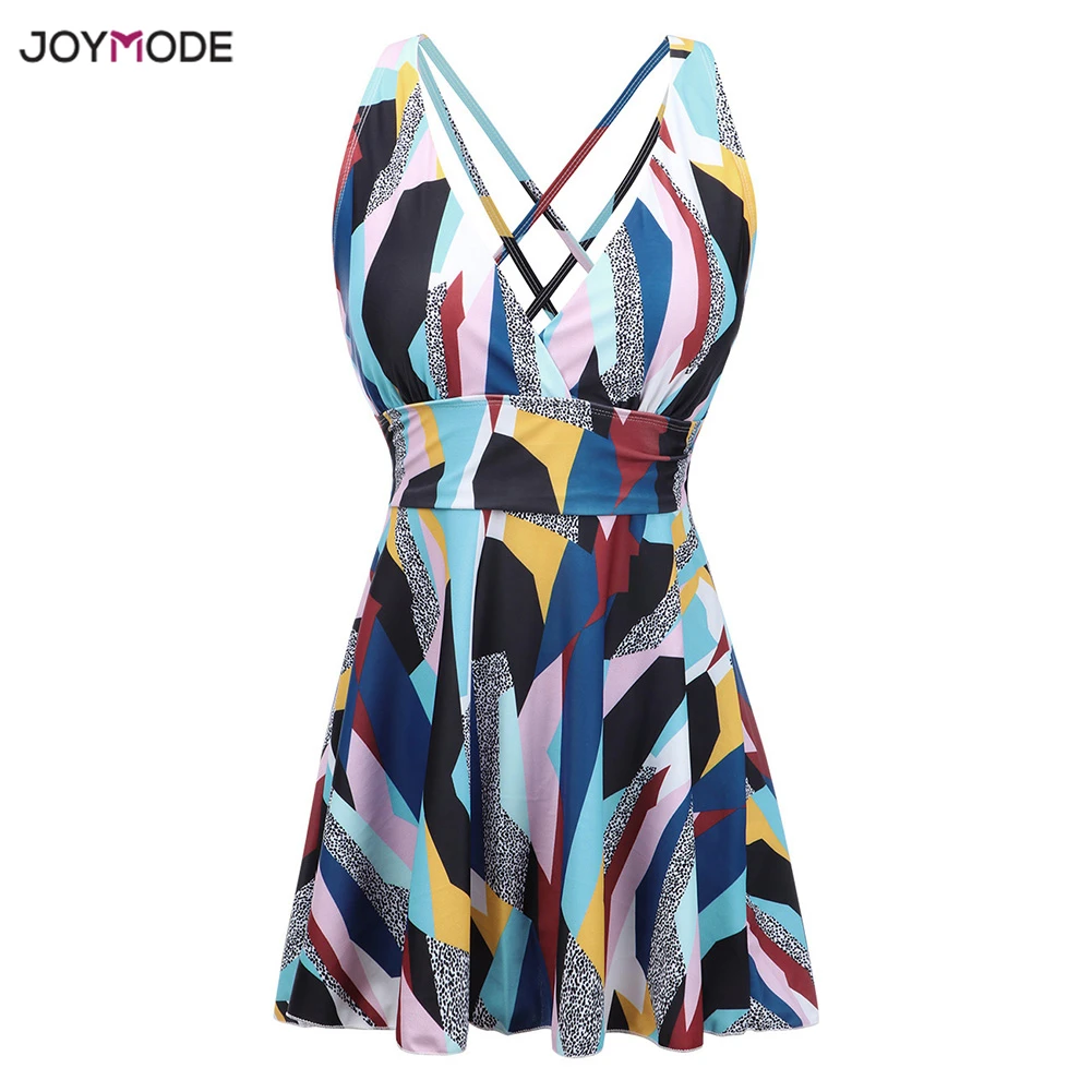 JOYMODE, женское купальное платье размера плюс, женский купальный костюм, платье, танкини, сексуальная пляжная одежда, бразильский Монокини, бикини, юбка