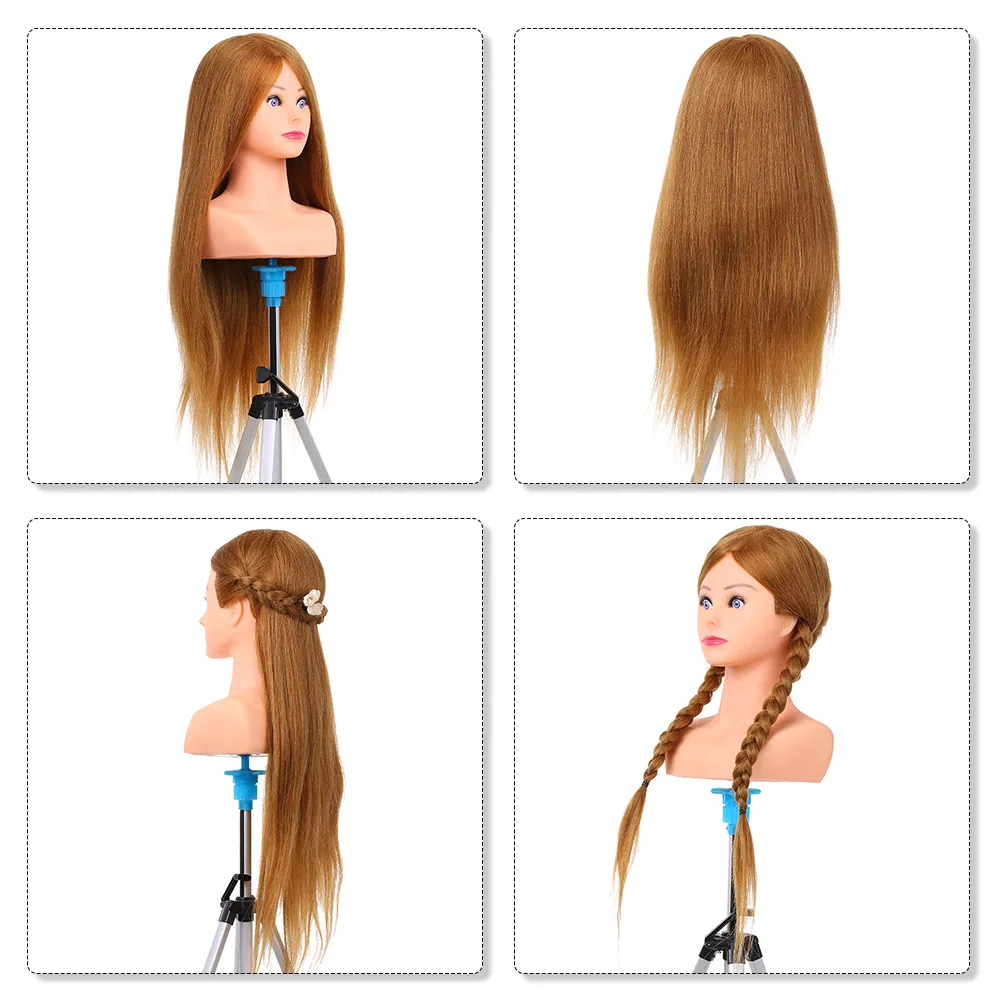 Профессиональная голова манекен для практики 100% человеческие волосы прическа