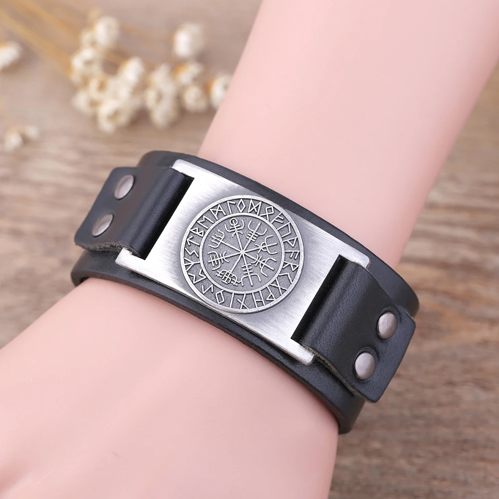 My shape, новинка, Прямая поставка, Викинг, Vegvisir, компас, подвески, браслет, нордические руны, мужские ювелирные изделия, символ Одина, кожаные браслеты