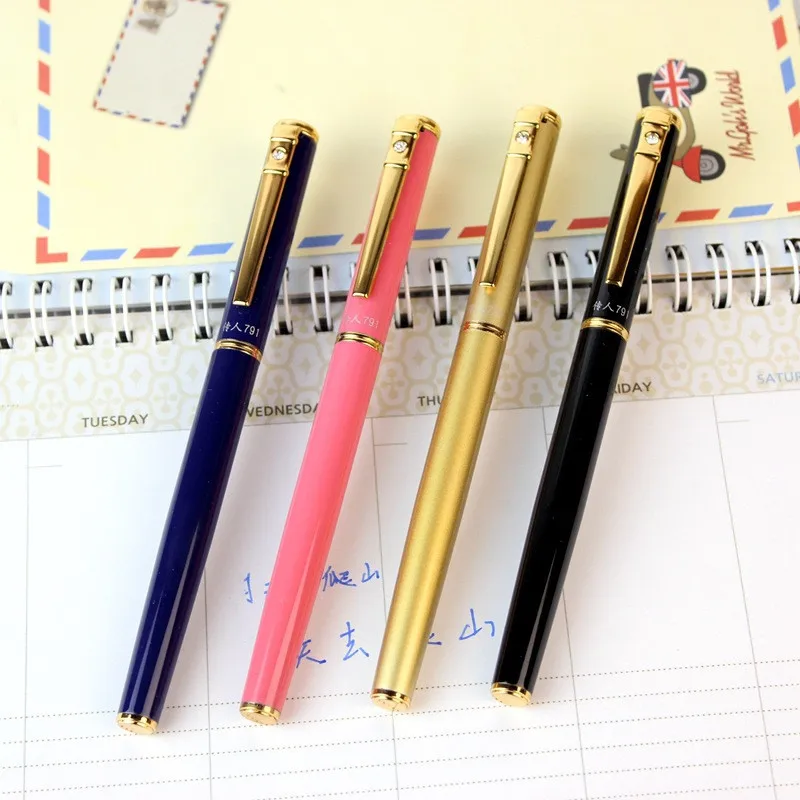 Алмазная перьевая ручка со стираемыми чернилами металлическая