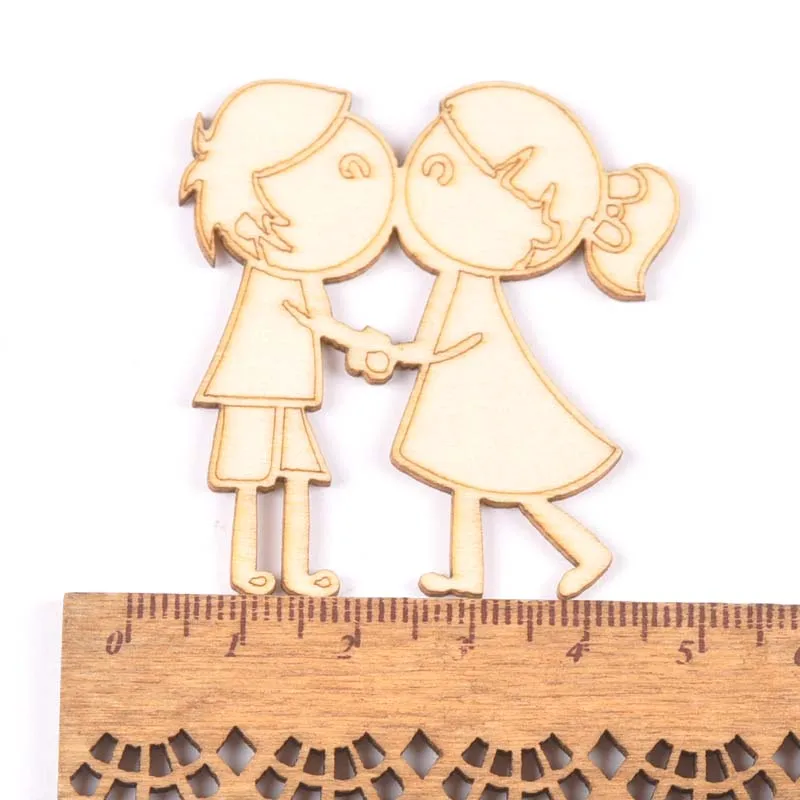 2 10 шт. деревянные DIY аксессуары натуральные деревянные Свадебные Mr& Mrs предметы для скрапбукинга украшения для украшения дома 30-50 мм mt197 - Цвет: 2