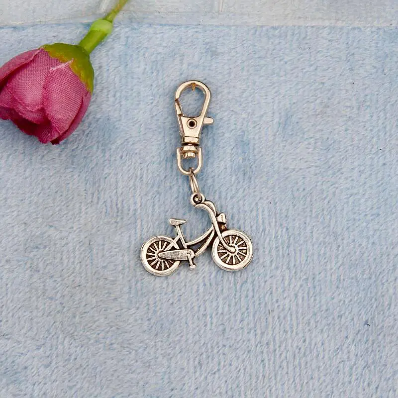 Новинка 50 шт. Винтажный серебряный Электрический Шарм с изображением велосипеда