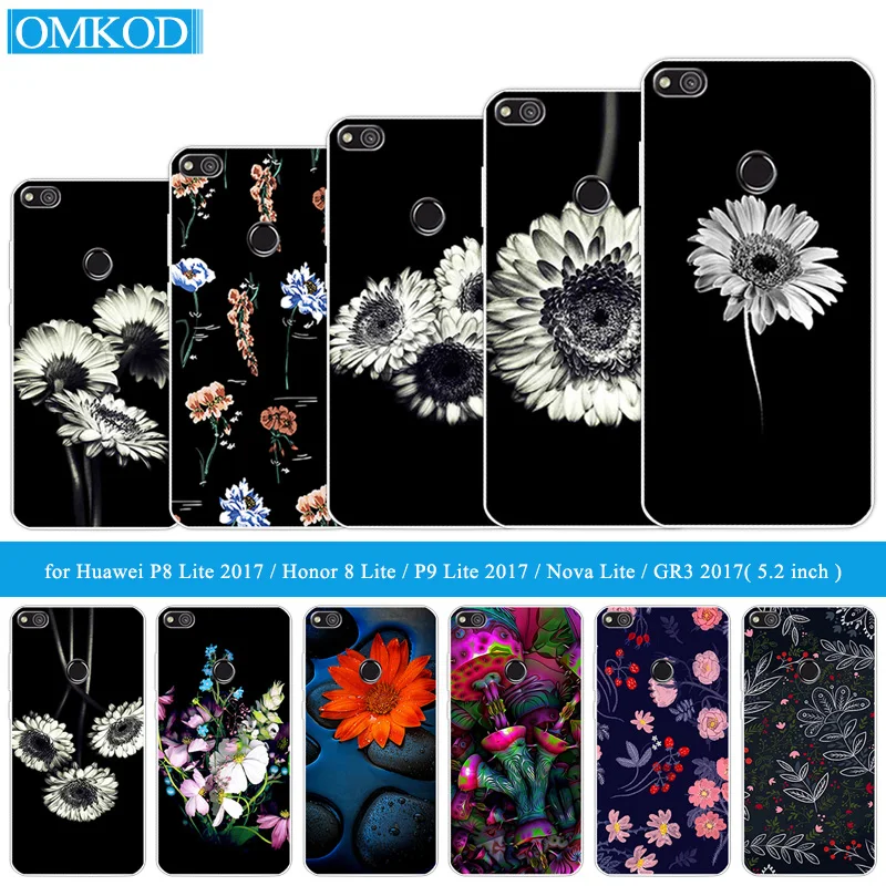 Чехол для Huawei P8 lite 2017 задняя крышка телефона P8Lite (2017) Чехлы прозрачные мягкие