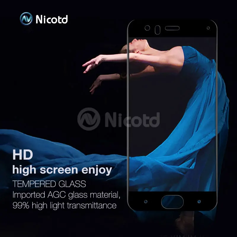 Xiomi Mi 6 2pcs/lot Nicotd 3D Full Cover Tempered Glass For Xiaomi Mi 6 mi6 Blue Screen Protector Toughened Glass for Xiomi Mi 6