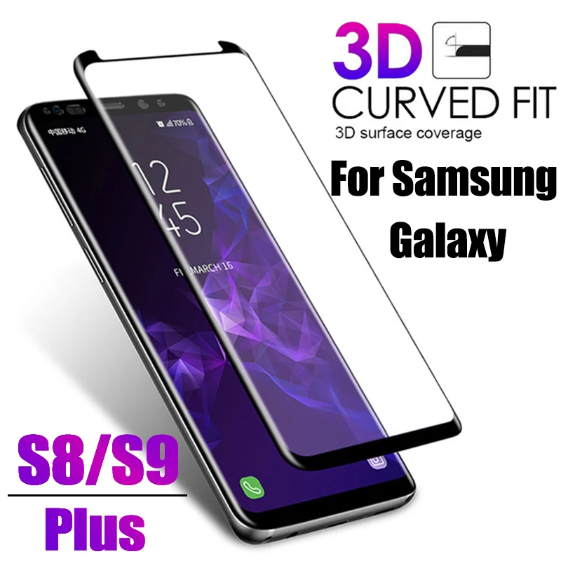 3D Защитное стекло для samsung galaxy s9 plus glas s8 9 s s9plus S 8 Защитная пленка экрана s8plus