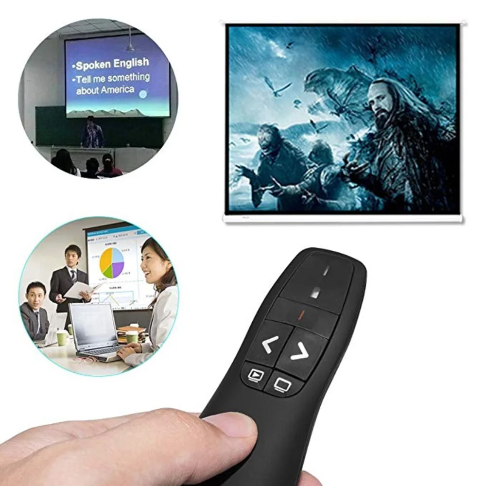 Красный лазер Powerpoint PPT Clicker 2 4 GHz беспроводной USB Remoter Flip Pen Presenter пульт