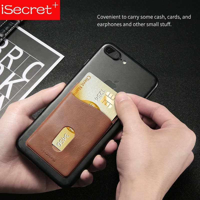 ISecret кожа 3 м клей карта наклейка карман Универсальный Кредитной Карты