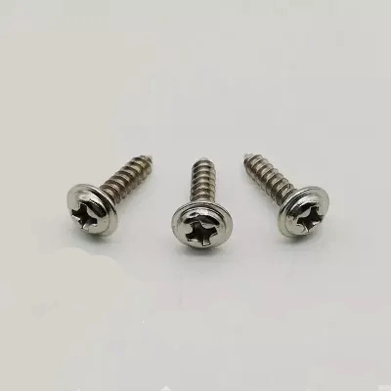 

30pcs M2.6 Nickel plating Round head Phillips screw pad Self-tapping screws Big heads tapping bolt 5mm-16mm Length
