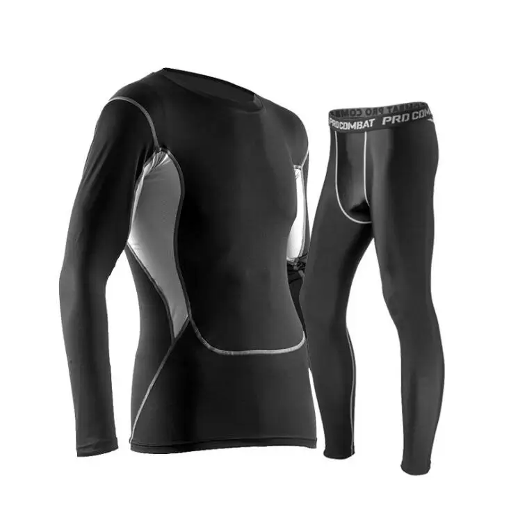 Плюс размер S 2XL 2016 Спортивная мужская Профессиональная бой компрессионная