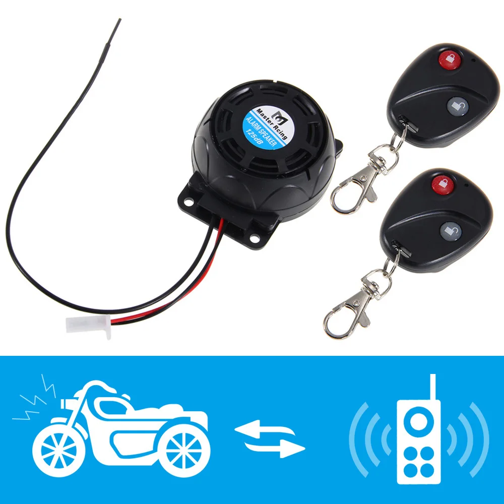 Motorcycle Anti-Theft Alarm System Warning Vibration Lock Double Remote Control Sensor |