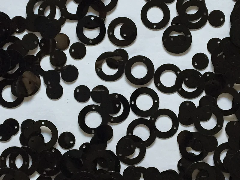 4000 шт 15 мм черные кольца формы голографические блестки отверстие для свадебной
