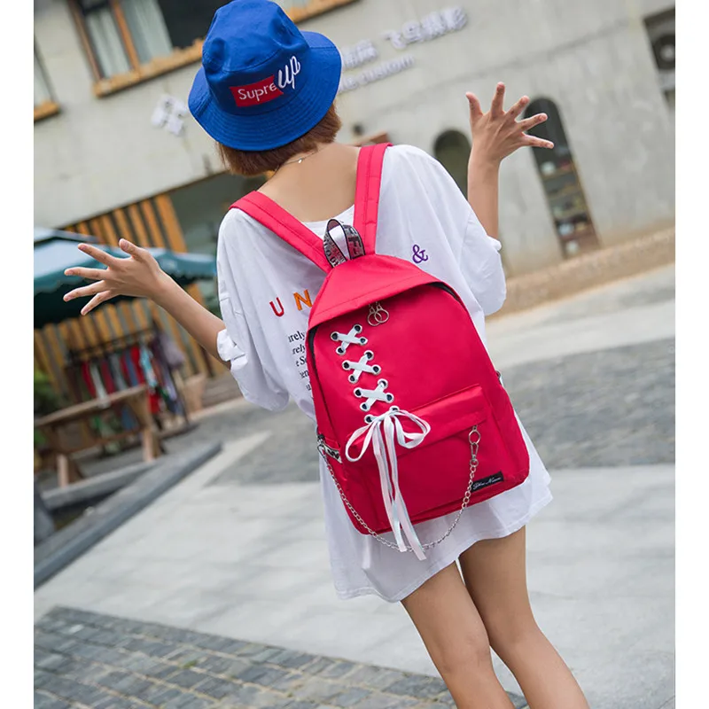 Женский рюкзак с бантом и лентой в Корейском стиле|Школьные ранцы| |