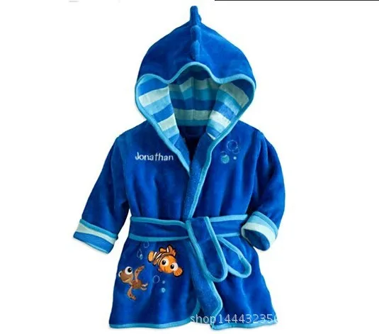 Зимняя коллекция 2016 г. детский фланелевый банный халат с мультипликационным