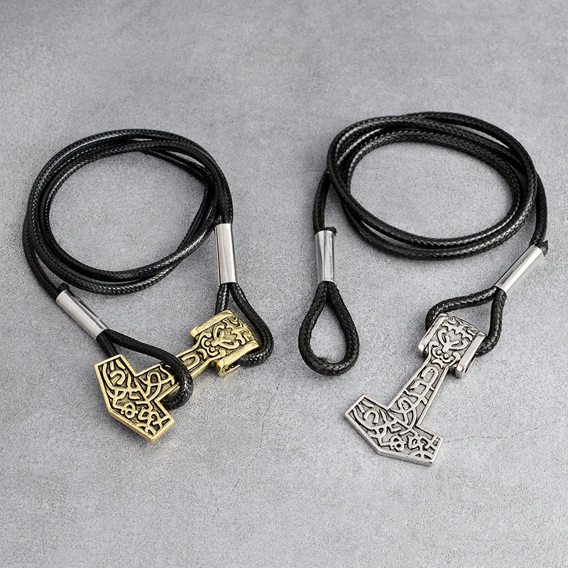 Браслет Viking Thor's hammer Mjolnir Runes бронзовый и старинный серебряный Амулет браслет Amulet
