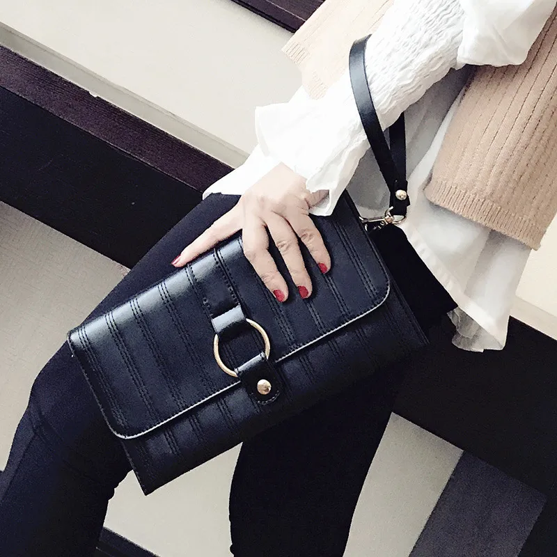 Gina Tang Hand Package Women Fashion Solid Envelope Bag Ladies Personality Clutch Purse Leather bolsas | Багаж и сумки