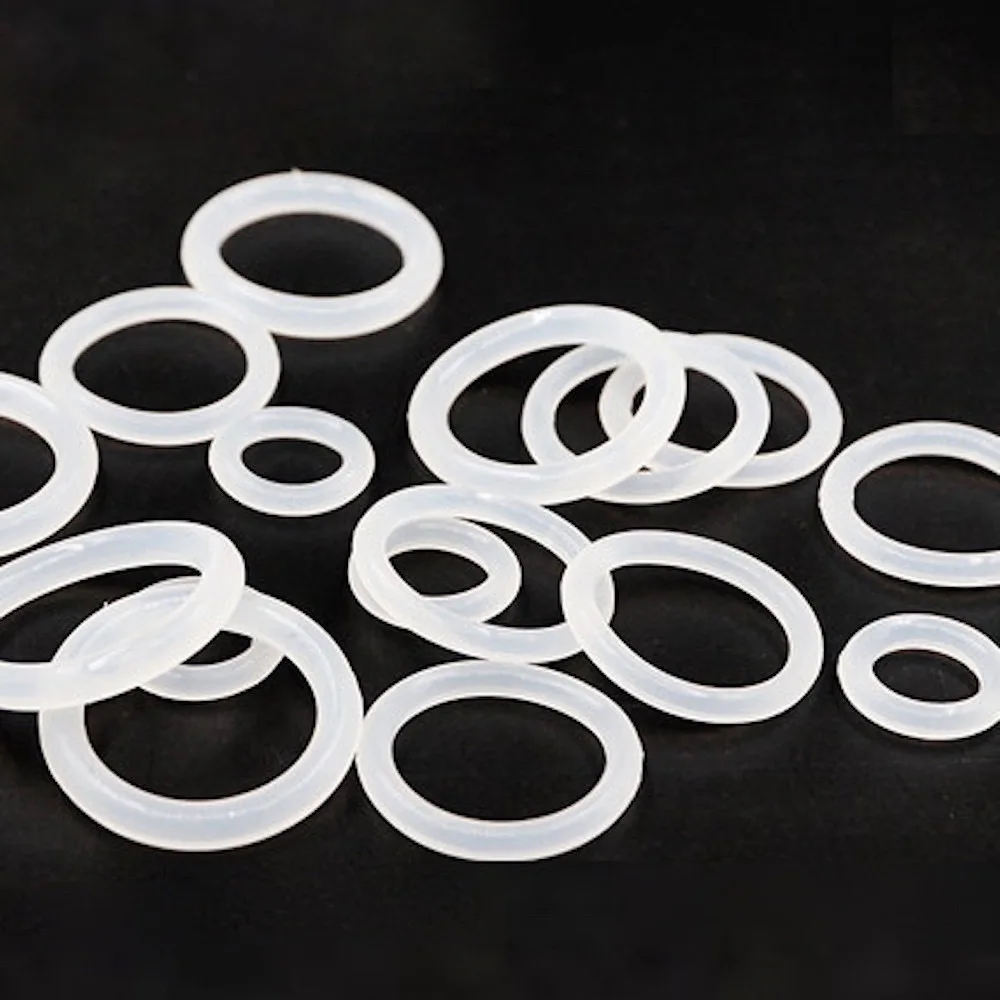 Силиконовые уплотнительные прокладки CS 4 мм 100x VMQ красные белые полупрозрачные с