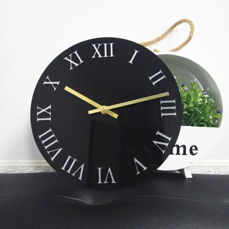 

New Wall Clocks Creative DIY Full Roman Numeral Wall Clock Personality Fashion Wall Clock Watch Home Background Home Decoration