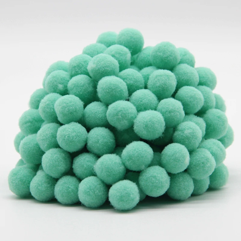 09 light green 2 Помпоны 15 мм помпоны многоцветные шары ленты меховые поделки DIY мягкие понпоны Свадебные украшения для шитья на ткани аксессуары 20 г - Цвет: 09 light green 2