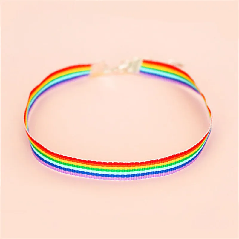 DoreenBeads Модные женские ожерелья-Чокеры цвета радуги Тканое ожерелье романтические ювелирные аксессуары, 1 шт(цвет в случайном порядке